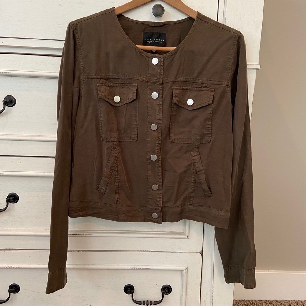 Sanctuary Dark Olive Jacket. Size Medium. EUC.